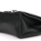 Balenciaga Grained Calfskin Hourglass Top Handle Bag XS Black