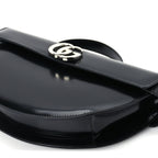Gucci Matelasse GG Marmont Half Moon Top Handle Bag Black