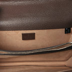 Gucci GG Supreme Monogram Textured Dollar Calfskin Top Handle Dionysus Shoulder Bag Beige Ebony New Acero