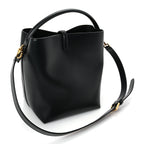 Saint Laurent Shiny Calfskin Le 37 Small Bucket Bag  Black