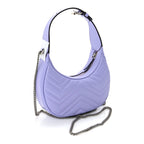 Gucci Calfskin Matelasse Mini GG Marmont Half Moon Hobo  Lapis