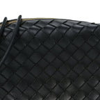 Bottega Veneta Nappa Intrecciato Medium Loop Camera Bag Black
