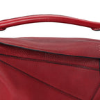 Loewe Calfskin Small Puzzle Bag  Rouge