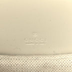 Gucci Boarded Dyana Lux Calfskin Web Mini Bamboo 1947 Top Handle Bag Mystic White