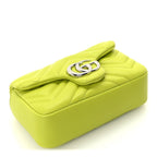 Gucci Lambskin Matelasse Mini GG Marmont Shoulder Bag  Firefly