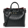 Burberry Calfskin Embossed Monogram Medium Belt Bag  Black