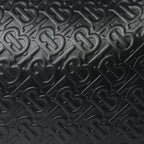 Burberry Calfskin Embossed Monogram Medium Belt Bag  Black