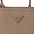 Prada Saffiano Cuir Calfskin Small Panier Bucket Bag Cipria