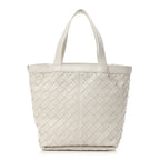 Bottega Veneta Nappa Intrecciato Small Flip Flap Tote Chalk