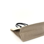 Saint Laurent Linen Calfskin Rive Gauche Tote Optic White