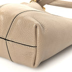 Chloe Grained Calfskin Small Spin Tote Boyish Brown