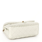 Chanel Shearling Lambskin Aged Calfskin Quilted 2.55 Reissue 225 Flap White