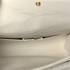 Chanel Shearling Lambskin Aged Calfskin Quilted 2.55 Reissue 225 Flap White