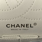 Chanel Shearling Lambskin Aged Calfskin Quilted 2.55 Reissue 225 Flap White