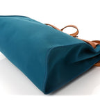 Hermes Toile Officier Vache Hunter Herbag Zip PM 31 Bleu Izmir Fauve