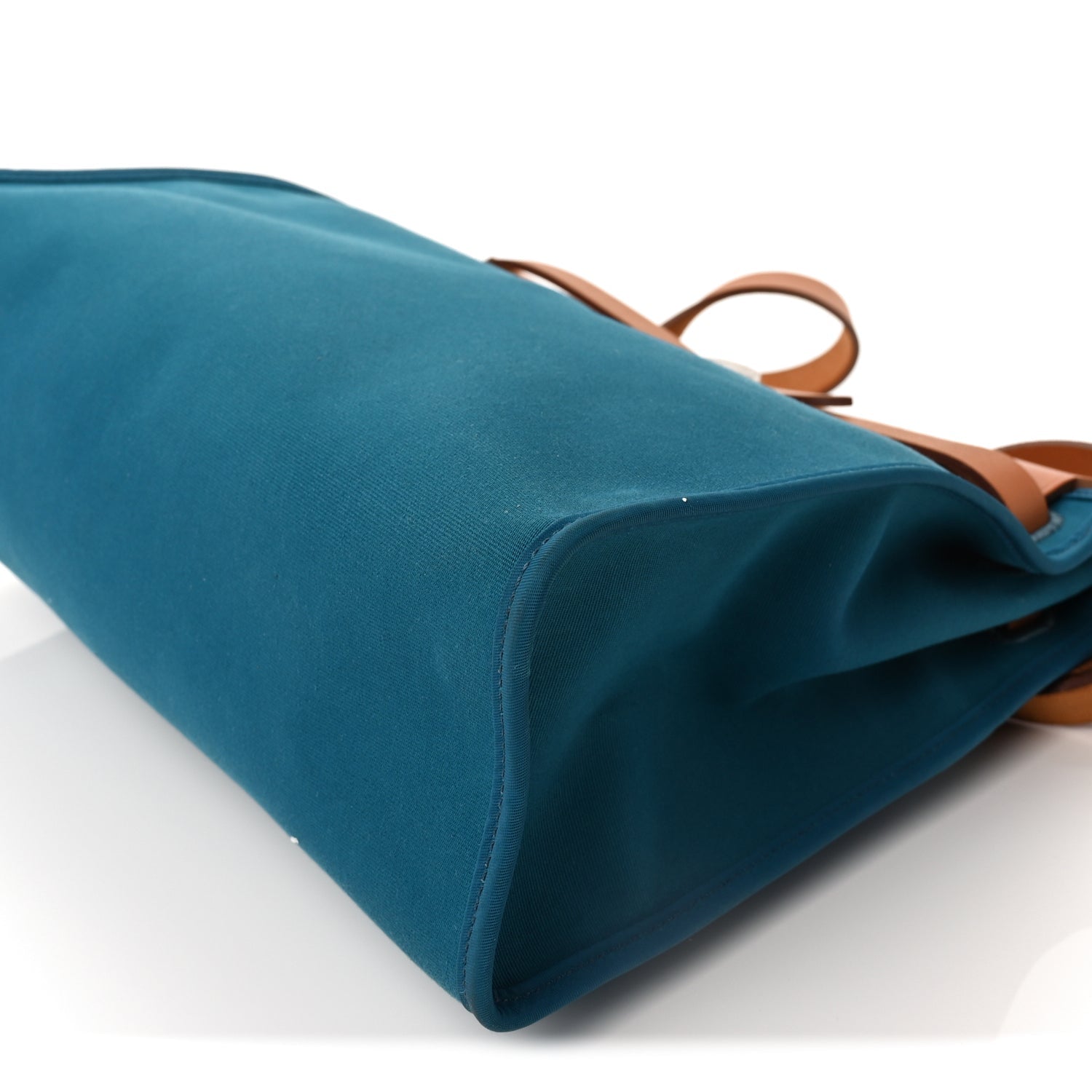 Hermes Toile Officier Vache Hunter Herbag Zip PM 31 Bleu Izmir Fauve