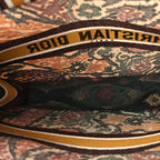 Christian Dior Canvas Embroidered Large Paisley Book Tote Multicolor