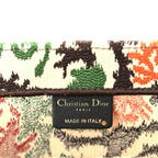 Christian Dior Canvas Embroidered Large Paisley Book Tote Multicolor