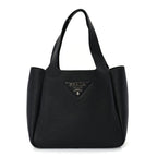 Prada Vitello Daino Soft Small Dynamique Tote Black