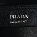 Prada Vitello Daino Soft Small Dynamique Tote Black