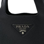 Prada Vitello Daino Soft Small Dynamique Tote Black