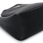 Prada Vitello Daino Soft Small Dynamique Tote Black