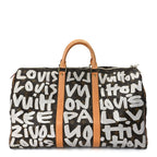 Louis Vuitton Monogram Graffiti Keepall 50  Silver