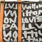 Louis Vuitton Monogram Graffiti Keepall 50  Silver