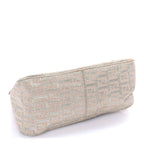 Fendi Metallic Jacquard Zucchino Suede Mini Mama Baguette  Cipria Argento Grigio