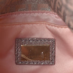 Fendi Metallic Jacquard Zucchino Suede Mini Mama Baguette  Cipria Argento Grigio
