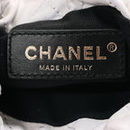 Chanel Calfskin Quilted Pearl Mini About Pearls Drawstring Bucket Bag White