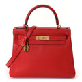 Hermes Evercolor Kelly Retourne 28  Rouge Tomate
