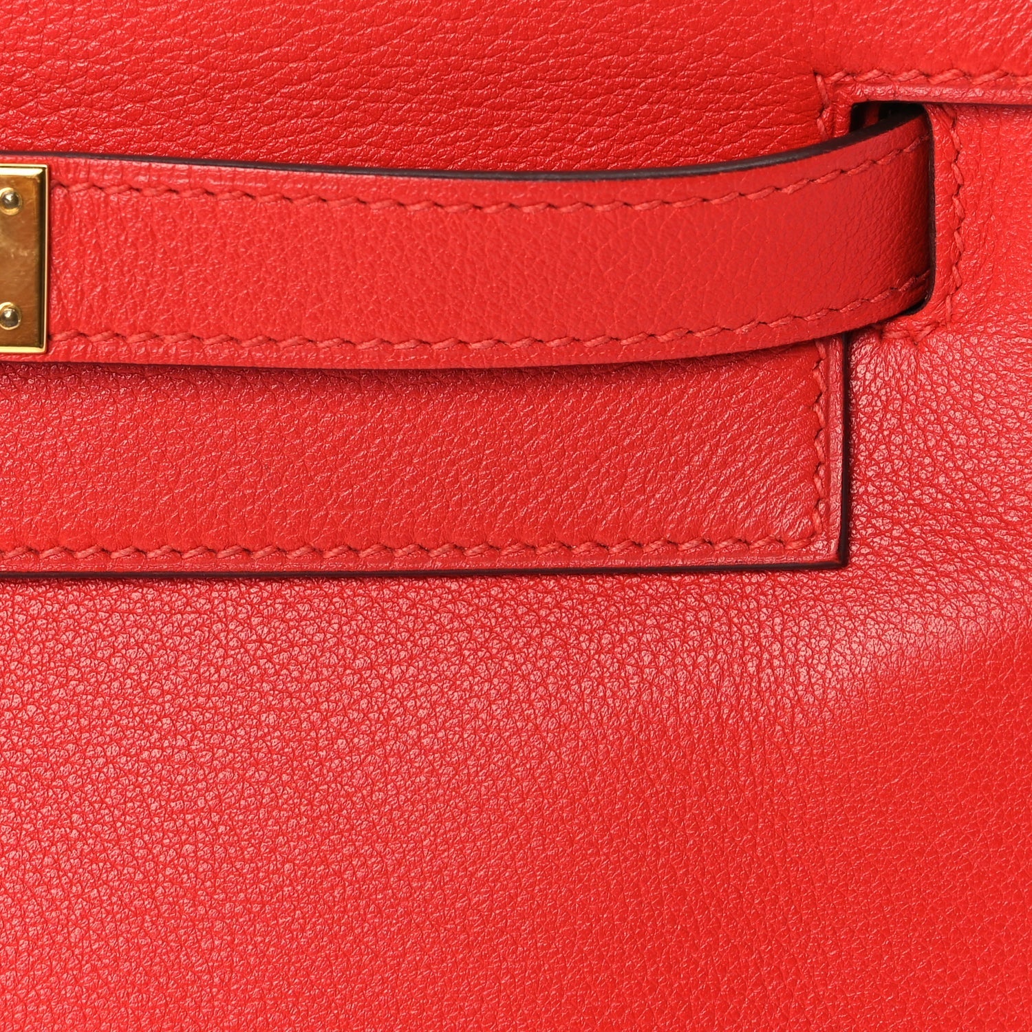 Hermes Evercolor Kelly Retourne 28  Rouge Tomate