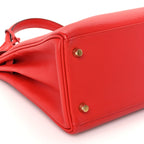 Hermes Evercolor Kelly Retourne 28  Rouge Tomate