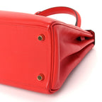 Hermes Evercolor Kelly Retourne 28  Rouge Tomate