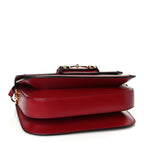 Gucci GG Supreme Monogram Azalea Calfskin Horsebit 1955 Shoulder Bag Beige Ebony New Cherry Red