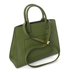 Burberry Grained Calfskin Mini Frances Tote Spruce Green
