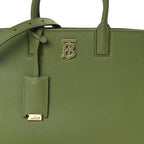 Burberry Grained Calfskin Mini Frances Tote Spruce Green