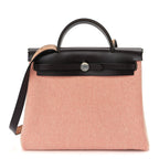 Hermes Criss Viking Vache Hunter Herbag Zip Retourne 31 PM  Ecru Sanguine Ebene