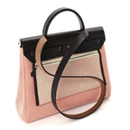 Hermes Criss Viking Vache Hunter Herbag Zip Retourne 31 PM  Ecru Sanguine Ebene