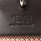 Hermes Criss Viking Vache Hunter Herbag Zip Retourne 31 PM  Ecru Sanguine Ebene