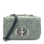 Christian Dior Tweed Macrocannage Small Caro Bag  Light Green