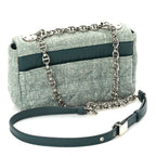 Christian Dior Tweed Macrocannage Small Caro Bag  Light Green