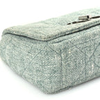 Christian Dior Tweed Macrocannage Small Caro Bag  Light Green