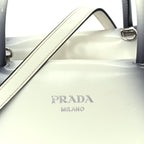 Prada Spazzolato Small Supernova Handbag White Sfumato