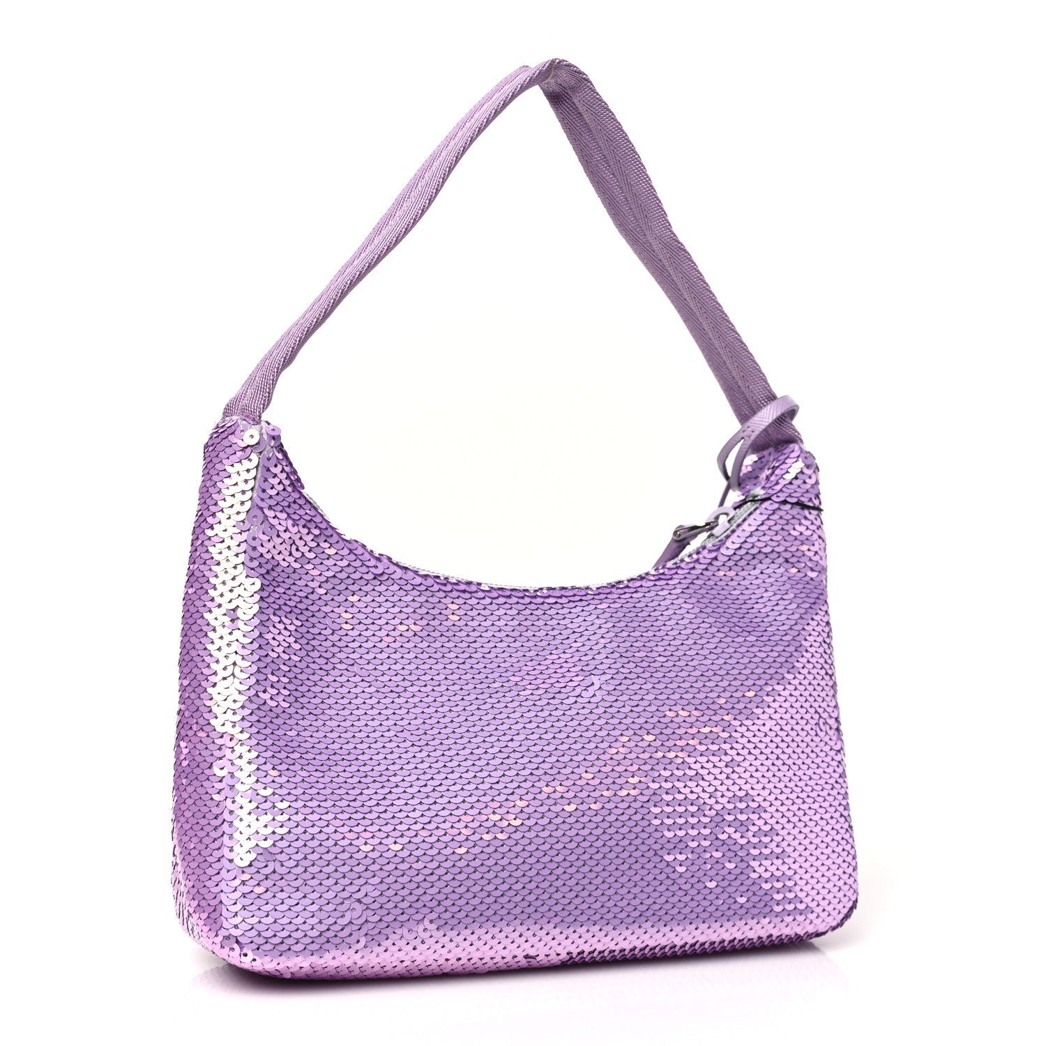 Prada Paillettes Sequin Mini Re-Edition 2000 Bag Lilium Black