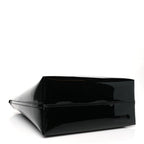 Saint Laurent Patent Calfskin Rendez-Vous Hobo Black