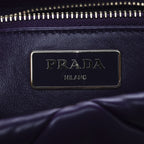 Prada Nappa Re-Nylon Triangle Quilted Patchwork System Flap Shoulder Bag Viola