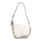 Gucci Calfskin Mini Horsebit 1955 Asymmetric Shoulder Bag White