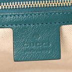 Gucci Azalea Calfskin Enamel Matelasse Diagonal Small Torchon GG Marmont Shoulder Bag Imperial Blue Pavone